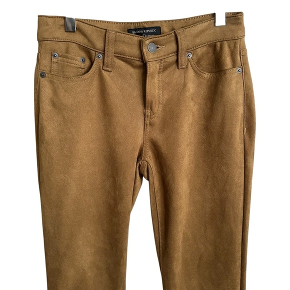 BANANA REPUBLIC Low Rise Bootcut Vegan Suede 90s Vintage Inspired Pants Size 26 - Picture 4 of 12